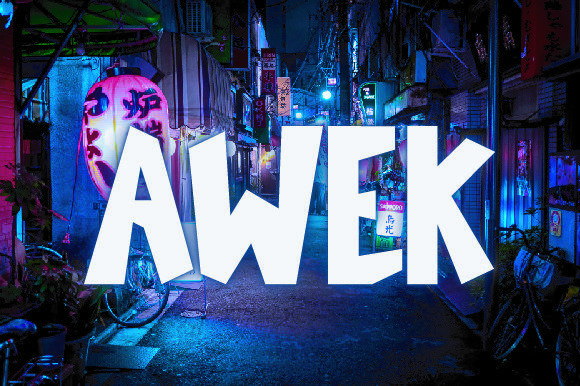 Awek Display Font Review for Design Projects