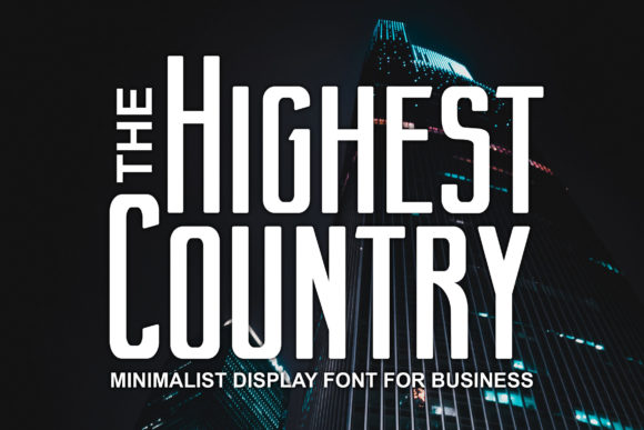 Highest Country Font for Editorial Design