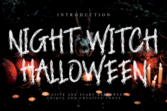 Night Witch Halloween Font for Web Design