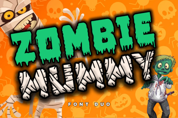 Zombie Mummy Font for Handmade Creations